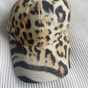 Camilla Leopard Print Baseball Cap in Tan, Black and Brown